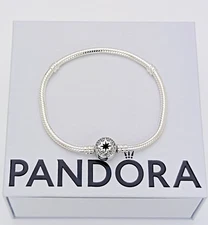 100% New PANDORA 925 Sterling Silver North Star Clasp Charm Bracelet 593584C01