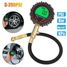 Accurate Digital Air Pressure Tire Gauge LCD Screen 3-255 PSI for Truck Car Bike