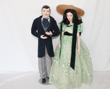 Gone With the Wind Scarlett and Rhett Dolls by Franklin Mint
