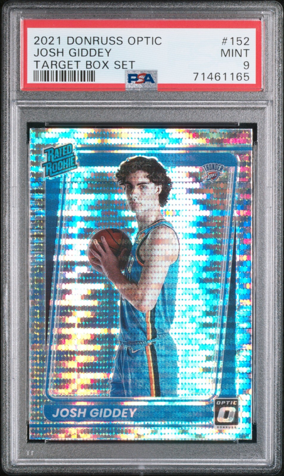 2021-22 Donruss Optic Silver Pulsar Josh Giddey RC Target Box Set #152 PSA 9