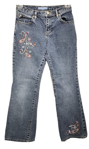 Canyon River Blues Jean Women Juniors Sz 11 Blue Button Front
