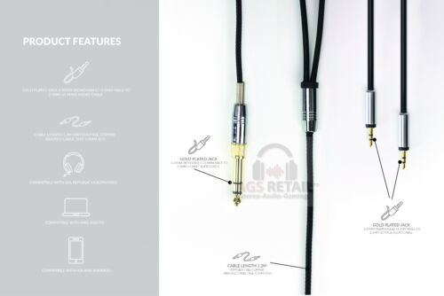  Replacement cable for Sol Republic-Master Tracks HD V8 V10 V12 MFI X3  - Picture 1 of 5