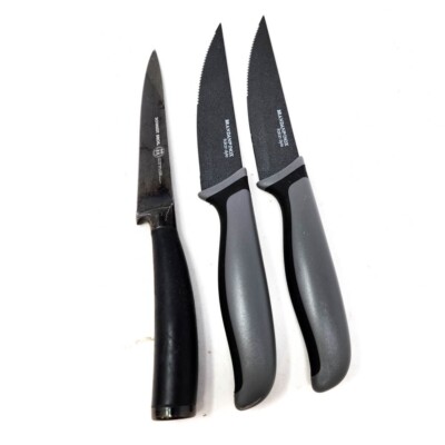 3 Pcs Brandani, Schmidt Bros No 22 Steak Knife Set, Stainless Steel Blades