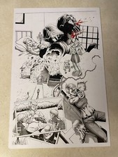 JENNIFER BLOOD #23 original art VIOLENT GRAPHIC KNIFE THRU NECK 2013 FIRE GUNS | eBay US (Buy It Now)