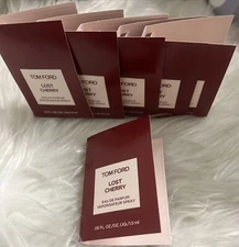 6x Tom Ford Lost Cherry Eau de Parfum EDP Sample Spray .05oz/1.5mL Vial On Card