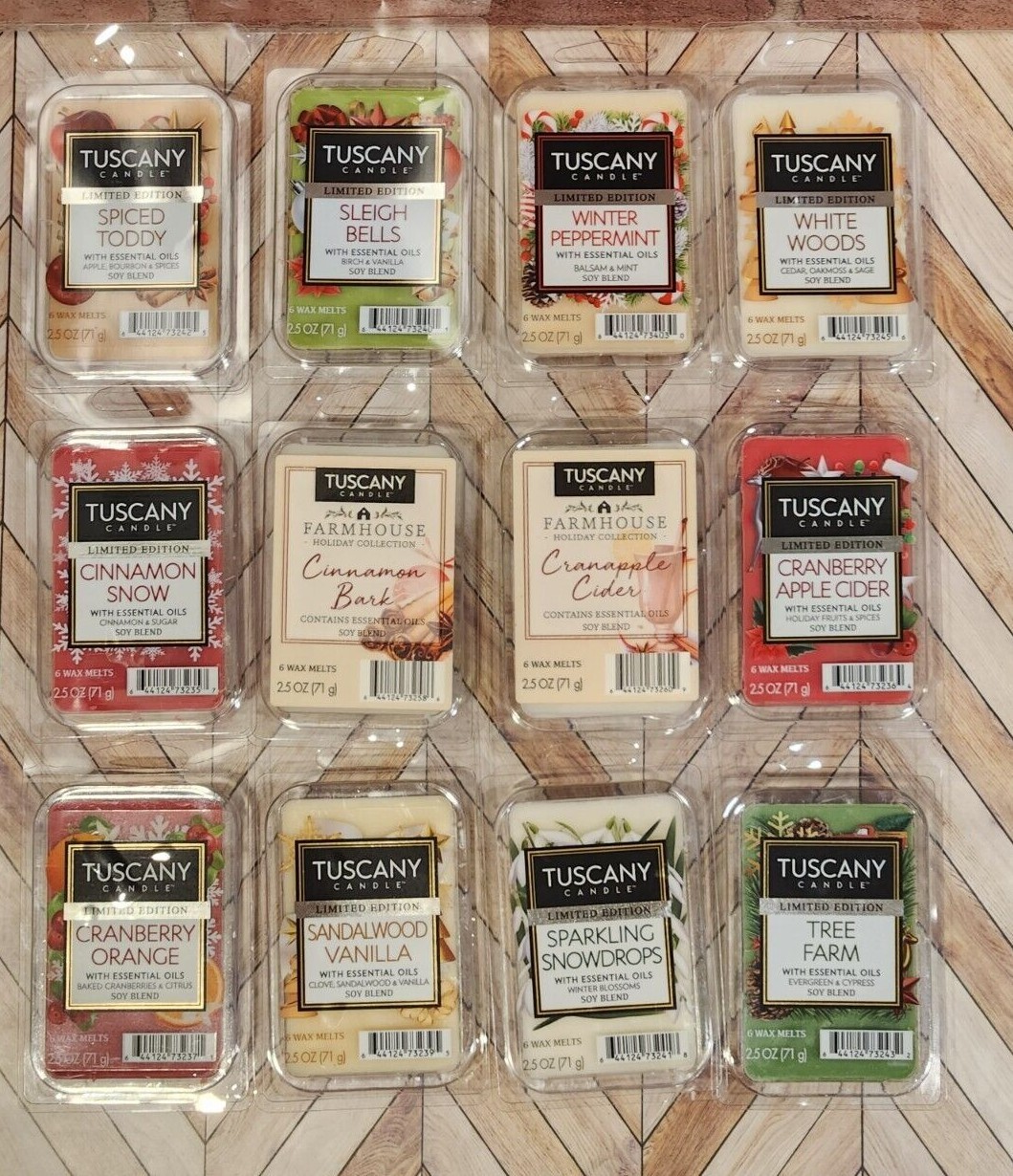 Tuscany Candle Wax Melts Cubes 2.5oz BUNDLE of 4 packs! CHOOSE YOUR