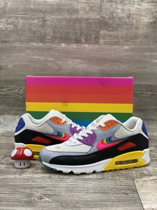 Nike Air Max 90 OG Be True Pride Month White Black Grey LGBTQ CJ5482-100 Size 13 | eBay