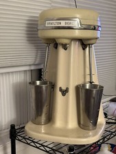 Authentic Vintage hamilton beach milkshake mixer With Two Original Mixing Cups.
