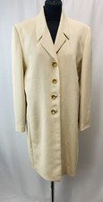 Viyella Cream Beige Women’s Longline Light Jacket Blazer Size Uk 14