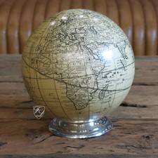 GLOBUS ALUMINIUM ART DECO MARITIM SHABBY CHIC ANIK NOSTALGIE WELTKUGEL DEKO