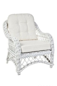 Bali White Rattan Olympia Armchair Lounge Chair Easy Chair Ebay