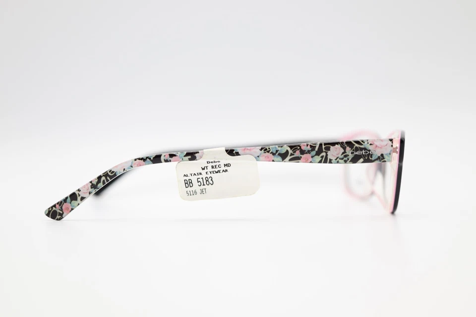 BEBE BB5183 001 Jet (Negro) en Rosa en Transparente 51-16-135 Marcos Bisagras Flexibles M55 Foto 3 de 4