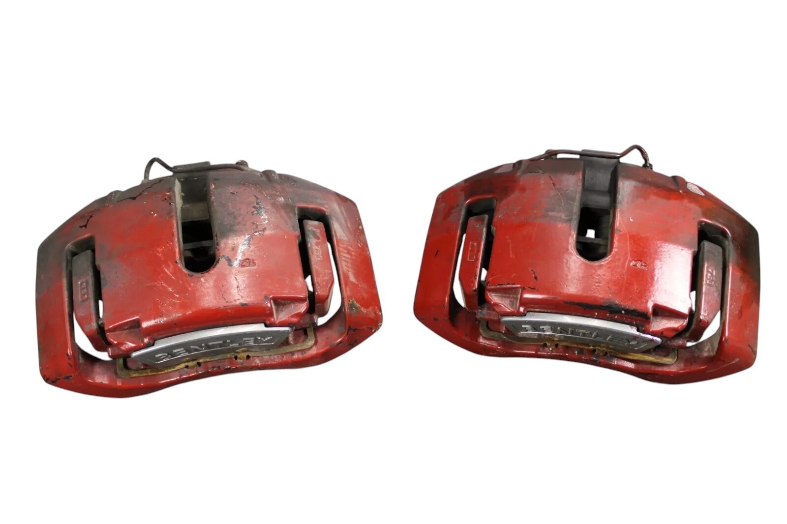 05-11 Bentley Continental Front Left & Right Side Brake Calipers Red OEM