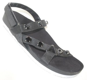 black gem sandals