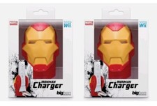2x Set Marvel Iron Man Caricabatteria + Batteria Docking per Wii Controller