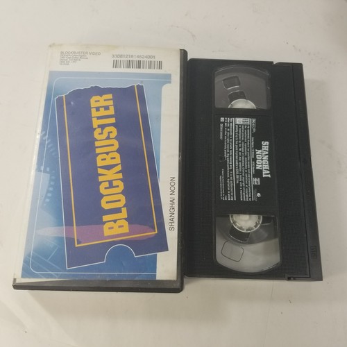 Original Blockbuster Video VHS "Shanghai Noon" Clamshell Rental Case