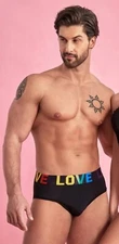 New Men's Sexy Pride Rainbow Love is Love Underwear Briefs - Gay Interest