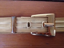 Vintage 70s 80s Disco Goldtone Mesh Metal Forstner Womens Belt S-XS 28"