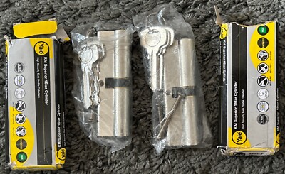 2x Yale Km Superior Euro DBL KM4545-NP 45-10-45 100mm Nickel