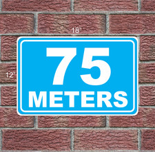 75 METERS MARKER 12"x18" Metal Sign 4 Driving Range Golf Course Gun Club Yardage
