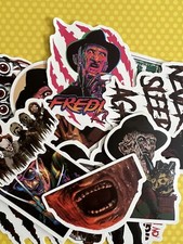Lot Of 16 Waterproof 80s Horror Movie Freddie Krueger Stickers Nightmare Elm St