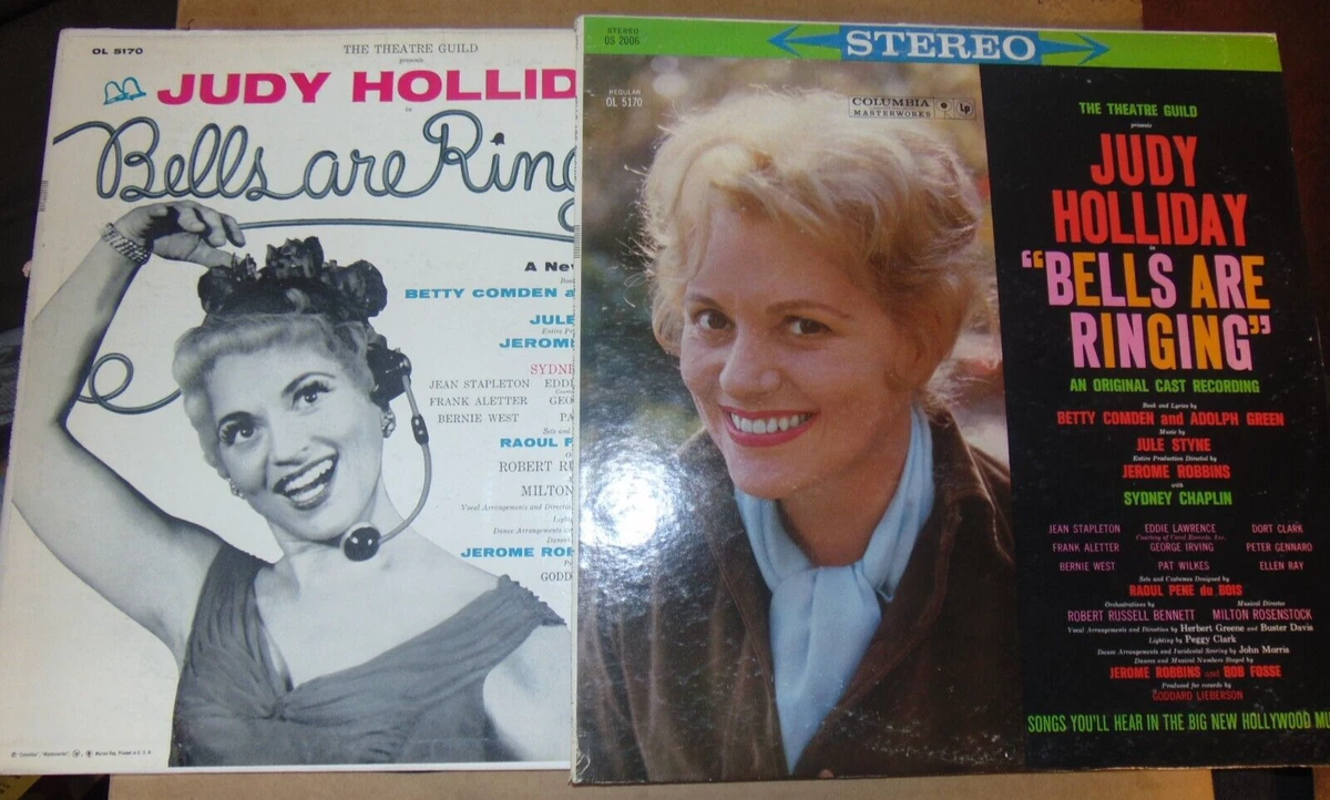 33RPM 2 LPs Judy Holliday, Betty Comden (mono + stereo) Bells are Ringing, V+ E-