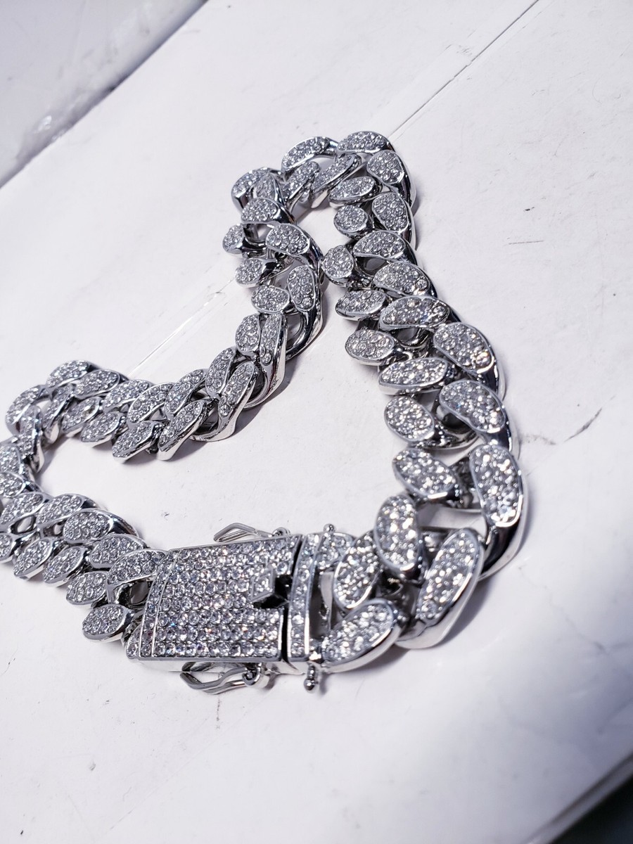 iceclique 24K Plated Cuban Chain Cuban Bracelet 16