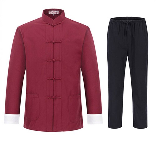 2pcs Bruce Lee Martial Arts Uniform Wing Chun Jacket Pants Kung Fu Tai Chi Suit - Picture 13 of 14