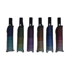 Waterproof umbrella with protective cover 100 cm striped pocket umbrella