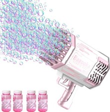 88 Hole Bubble Machine w/ Lights Fan 4 Solution Tanks Kids Party Outdoor Blower