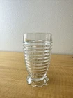 1  Anchor Hocking Depression Manhattan Ribbed Footed Drink Glass Art Deco 5 1/4"