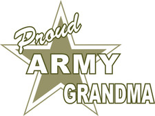 6" PROUD ARMY GRANDMA STICKER DECAL USA MADE