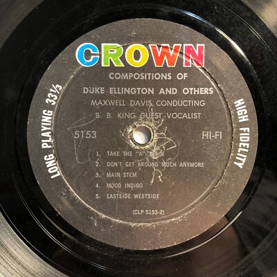 B.B. King Compositions Of Duke Ellington Vinyl Record Album 1960