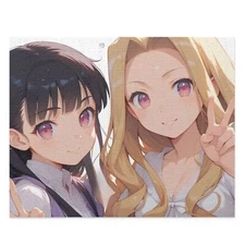 Puzzle Anime Girls 120 252 500 Piece, Jigsaw Smiling Friends, Fun Puzzle for