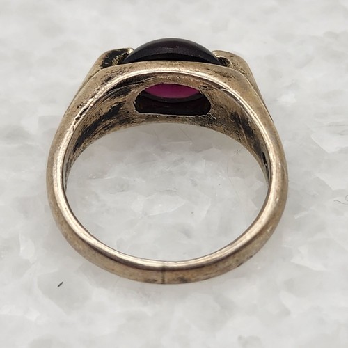 925 Sterling Garnet Ring Size 7 - Picture 3 of 6