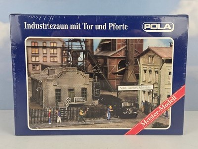 (6699) Pola H0, 850 Industriezaun mit Tor und Pforte Bausatz Neu & OVP