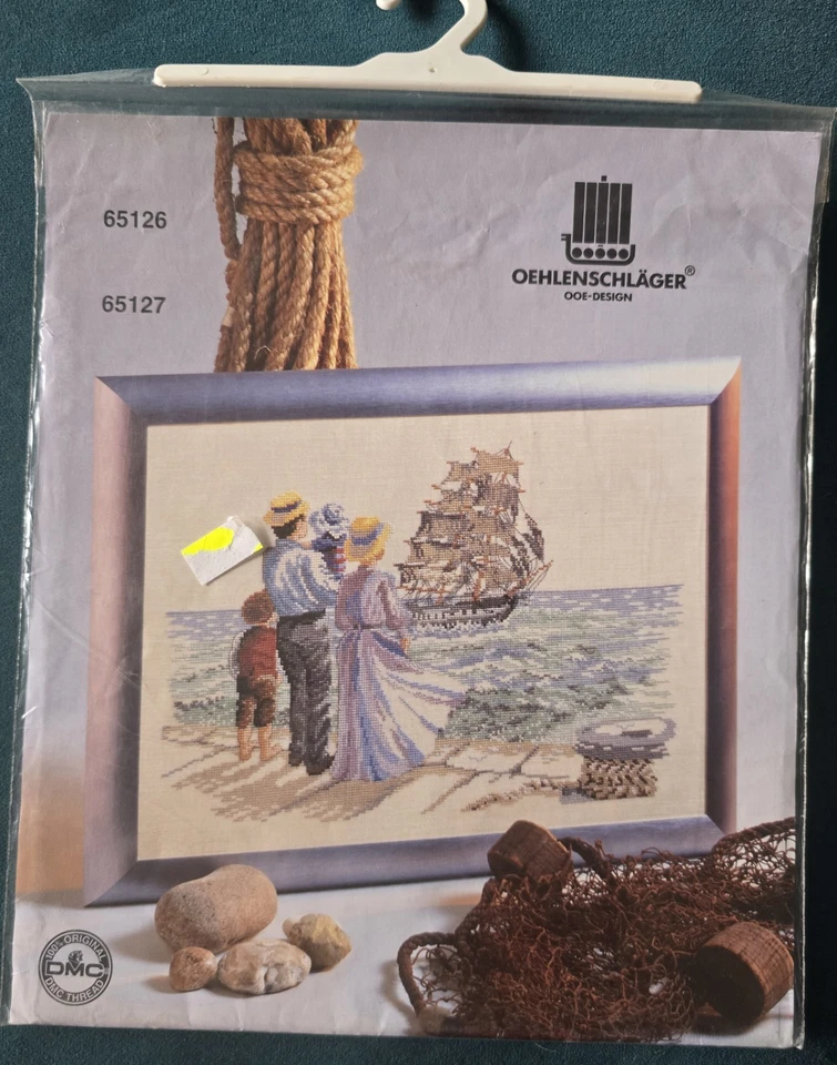 Ship Galleon Victorian Oehlenschlager Cross Stitch Embroidery Pattern DMC - image 2 of 3