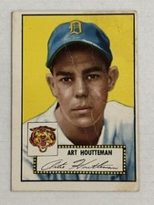 1952 Topps Art Houtteman #238 Detroit Tigers Vintage Baseball Card *Creased