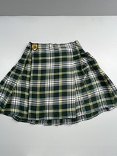 Vintage Sport Kilt Kilt Mens L Green Plaid Polyblend Elastic Waist Made In USA