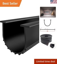 Professional Grade Garage Door Bottom Seal Kit - 20ft U-Shape Rubber Stripping