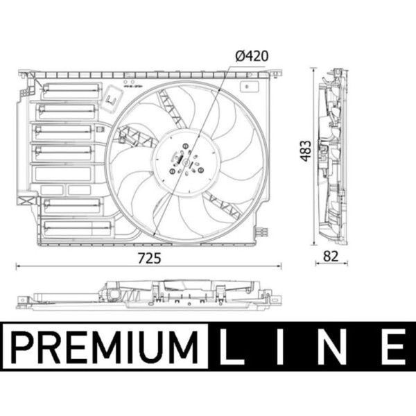 LüFter MotorküHlung Mahle CFF 548 000P FüR Mini BMW 2Er X1-image