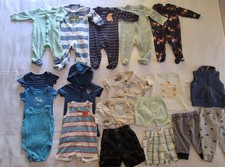 Baby Boy Clothes Lot 6 Months 19 Pieces Carters Outfits Bodysuits Pajamas