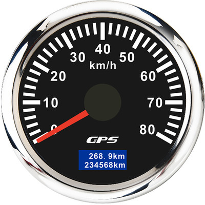 2'' 52mm Marine Boot GPS Geschwindigkeitsmesser 0-80 Km/H Odometer 7 Farben LED