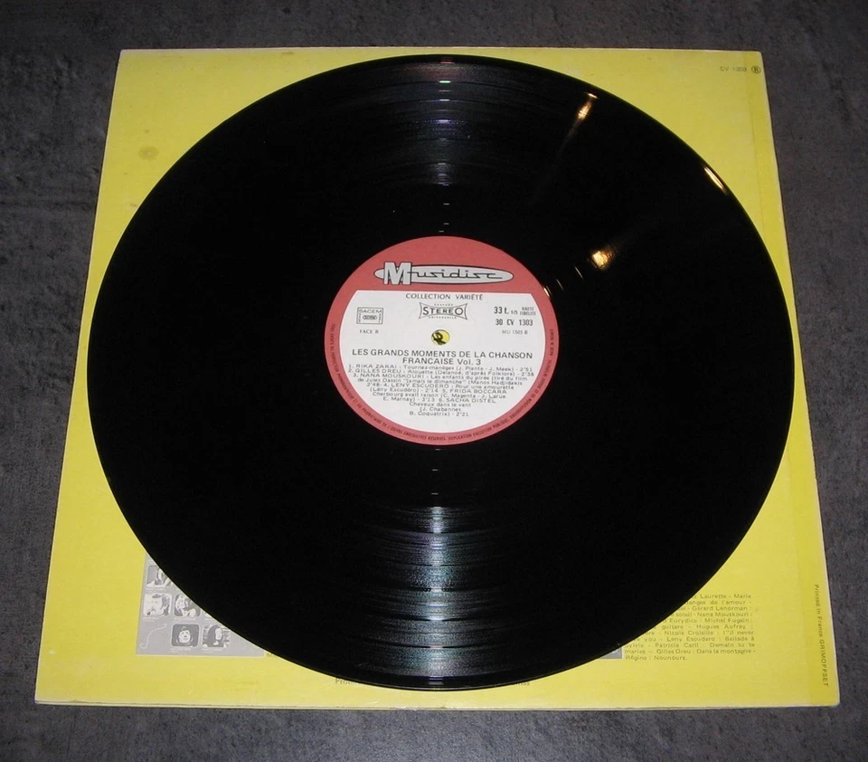 disque vinyle 33T variété française avec nombreux autographes-  70's - TBE+ - Photo 4/4
