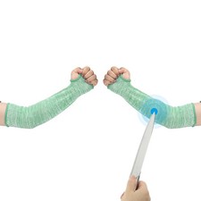 1Pair XL Arm Protectors Sleeve Cut Resistant Sleeve with Thumb Hole Green