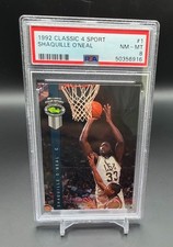 1992 Classic 4 Sport SHAQUILLE SHAQ ONEAL #1 Rookie RC PSA 8