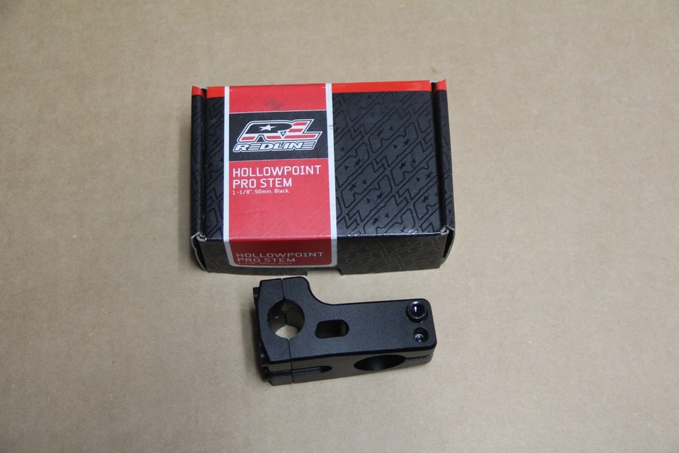 Redline Hollowpoint BMX Stem 1 1/8 Threadless 50mm Black 4 Bolt - Image 2 of 4