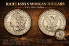 1883-S Morgan Silver Dollar - Very TOUGH - High Redbook AU/CIR ⭐644⭐ V2⭐