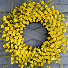 Artificial Spring Wreaths for Front Door 24 Inch Spring Wreath Yellow Summer Wre