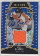 2019 Upper Deck Allure Rookies Blue Line Jerseys 31/99 Joel Farabee #62 Auto h4c
